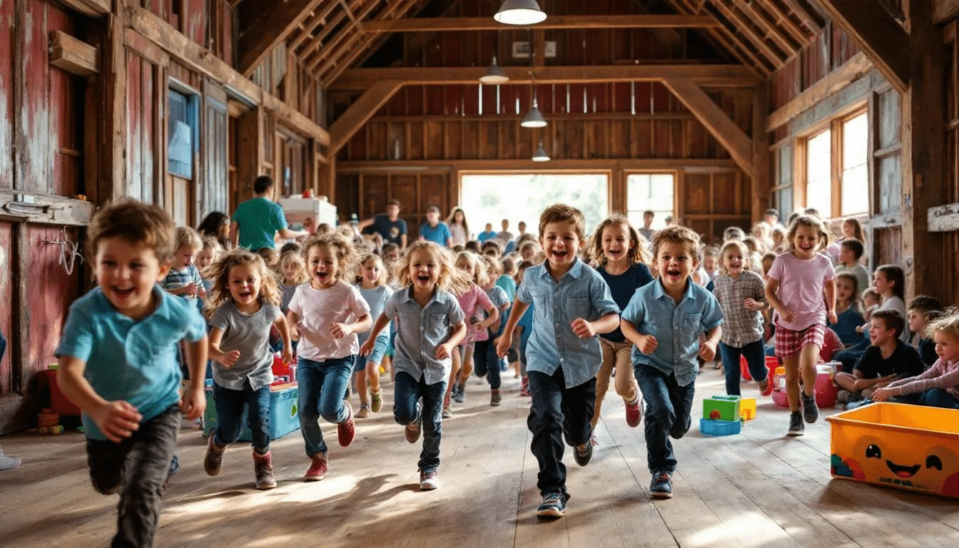 I bildet leker flere barn sammen på skolen, hvor de deler smil og latter. Dette viser hvordan barn, inkludert de med adhd, kan ha gode sosiale interaksjoner og glede seg over å være sammen med venner.